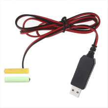 USB 5V til 3V LR03 AAA Dummy Batteri Eliminators Kabel 1m