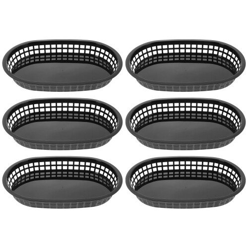 24Pcs Black Fruit Bowls Snack Organizer for Kitchen Countertop