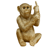 Cheeky Gold Monkey Statue | Fun & Bold Home Decor