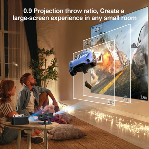 Beam Projektor 4k Video Bærbar Android Bluetooth 5.0 Højttaler EU STIK 2