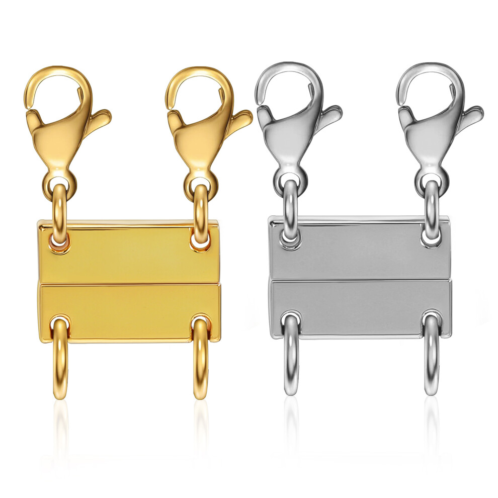 Photos - Nail / Screw / Fastener 4 Pcs Necklace Clasps For Layering Multiple Necklaces For Women