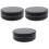 3 Pcs Lenses Case Marble Pattern Portable Holder For Home Travel Black 3