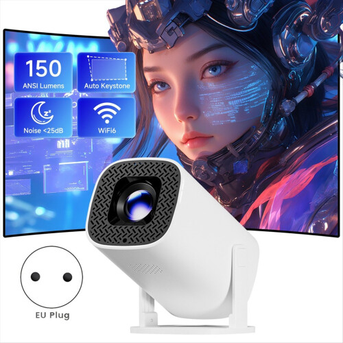 Proiector mini inteligent P30 PRO, Android 14, WiFi 6, BT 5.0, priză UE 1