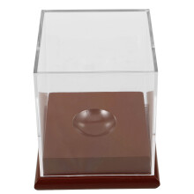 2Pcs Clear Acrylic Baseball Display Case Cube Holder