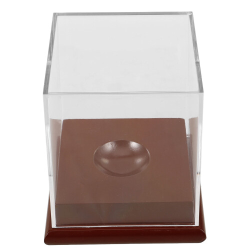 2Pcs Clear Acrylic Baseball Display Case Cube Holder