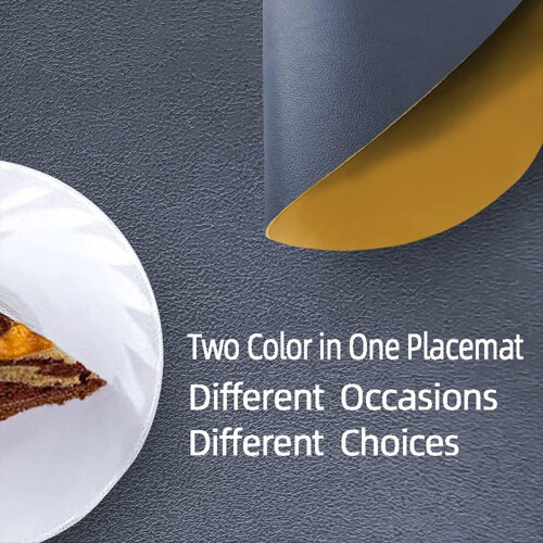 Faux Leather Placemats, Anti Slip Dining Table Place Mats 1