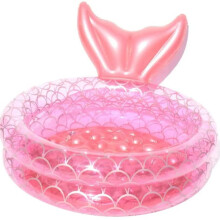 Mermaid Inflatable Swimming Pool 120x28 cm Paddling Pool For Backyard Garden Beach Indoor Outdoor Use Pink