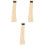3 Sets Replacement Wooden Handle For Portable Fit 5