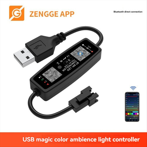 LED Bluetooth Musikcontroller til Pixel Lysstrimmel USB 5V 2