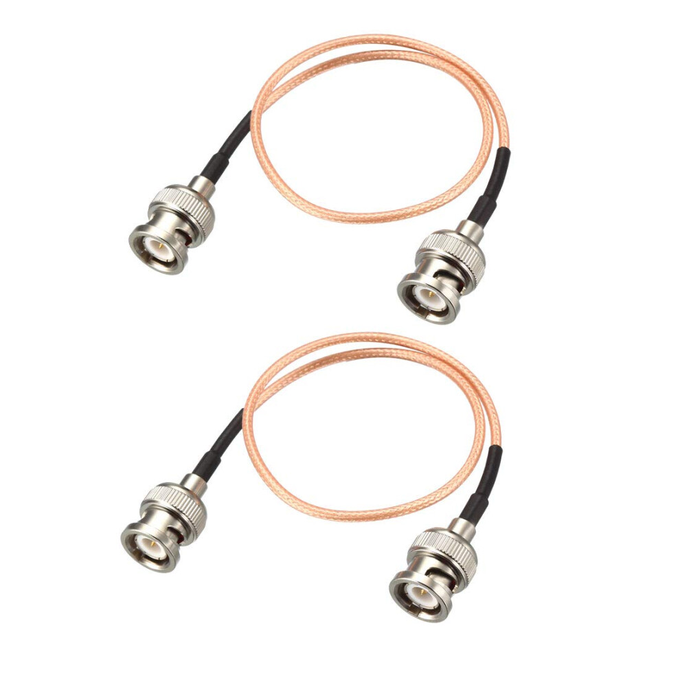 Bnc Male To Bnc Male Coax Cable Rg316 Rf Coaxial Cable 50 Ohm 1 Ft 2 Pack For Video Signals Cctv Dvr Camera 9354506113179