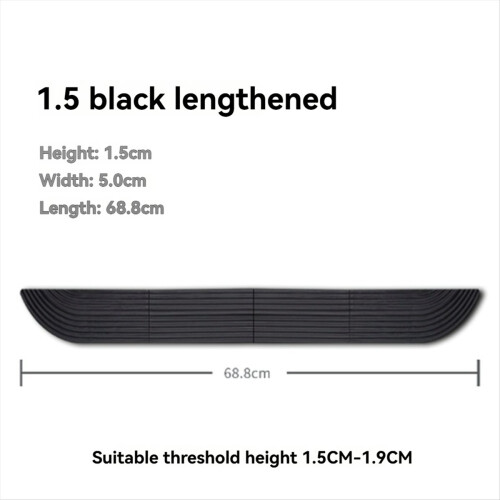 Step Ramp Climbing Mat Spare Supports 1.5-1.9cm Threshold Black 1
