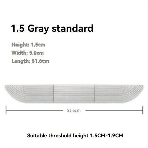 Step Ramp Climbing Mat Spare Supports 1.5-1.9cm Threshold Gray 1
