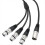 3-benet XLR han til 3 hun Y splitterkabel, til mixermikrofon 5