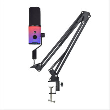Kit microfono da gioco XLR/USB con jack per cuffie/RGB/supporto a braccio