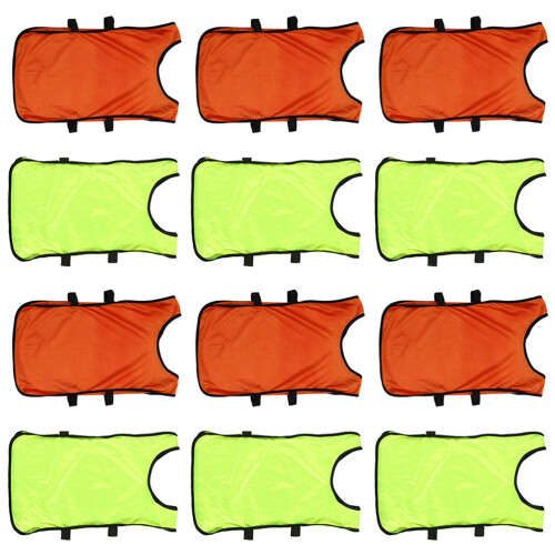24 Pcs Kids Football Training Vests With Elastic Straps