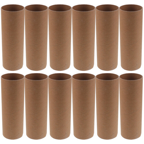 24 Pcs Paper Rolls For Crafts Brown Cardboard Tubes Diy
