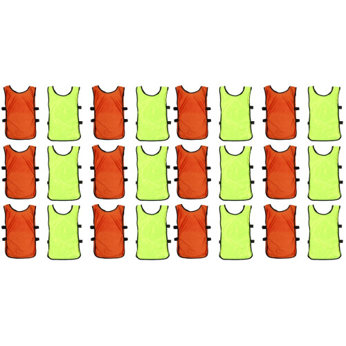 24 Pcs Kids Football Training Vests With Elastic Straps 1
