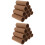 24 Pcs Paper Rolls For Crafts Brown Cardboard Tubes Diy 6