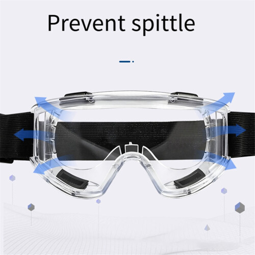 Adjustable Anti-Fog Protective Safety Glasses Clear Lab Goggles 1