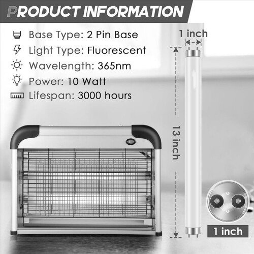 4 kpl 10 W:n Bug Zapper -vaihtolamppuja 1