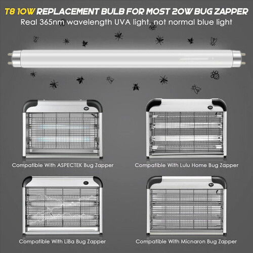 4 kpl 10 W:n Bug Zapper -vaihtolamppuja 2