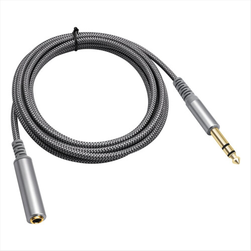 6,35 mm lydkabel 1/4" han til 6,35 mm hun stereo 200 cm