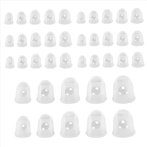 40 st fingertoppsskydd, 5 storlekar ukulele fingerskydd, för gitarr 1