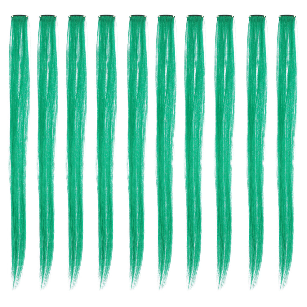 Iplusmile Unisex Green 40 Pcs Straight Clip In Hair Extensions Hairpieces Accessories