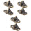 6 Pcs Window Hasp Hook Pedestal For Home Use 5