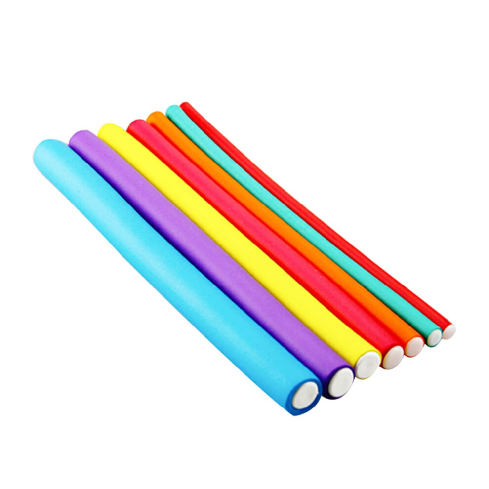 20pcs Universal Cold Wave Hair Curling Flex Rods for Spiral Curls Random Color Easy To Use Hair Roller Sticks