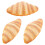 9Pcs Simulation Faux Bread PU Orange Lightweight for Restaurant Decor 3