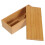 2Pcs Bamboo Chopstick Storage Box with Lid Khaki Organizer for Kitchen 3