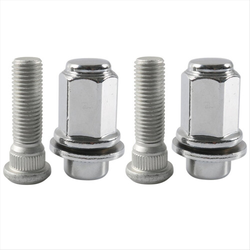 Set piulițe de prezoane cromate M12x1.50 pentru roți