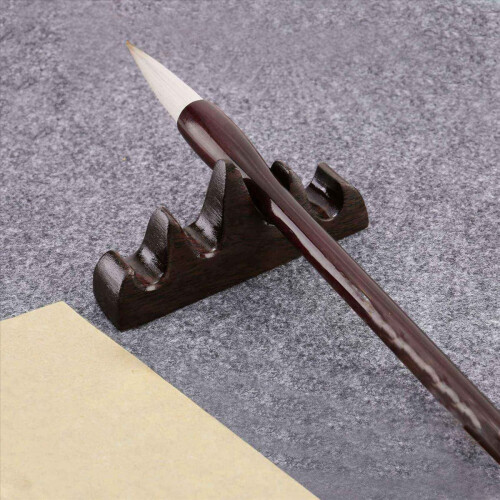 Calligraphy Brush Holder Wood Five-Finger Mountain Shape for Practice 2