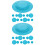 48Pcs Blue Pot Pan Divider Pads Felt Protectors for Kitchen Use 7