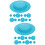 48Pcs Blue Pot Pan Divider Pads Felt Protectors for Kitchen Use 9