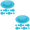 48Pcs Blue Pot Pan Divider Pads Felt Protectors for Kitchen Use 8