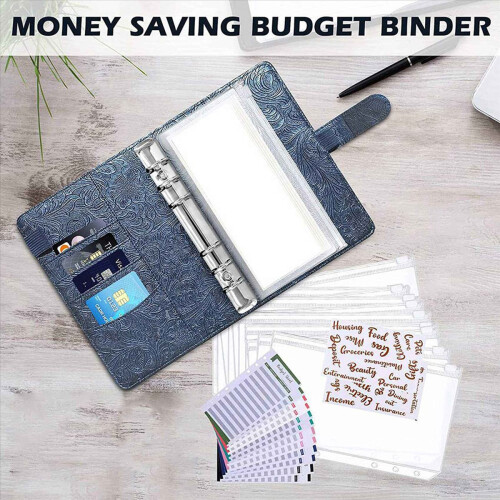 Budgetbind med lynlåskuverter, pengebesparende kontantkuvert 2