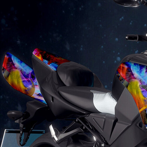 Rainbow Flames Hydrographic Film Water Transfer Printing 50X100cm 2