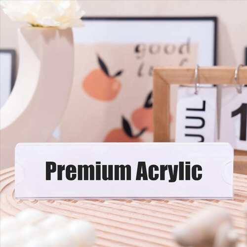 Ακρυλική Θήκη Πινακίδας Ονόματος Premium, 2X8 ίντσες 1