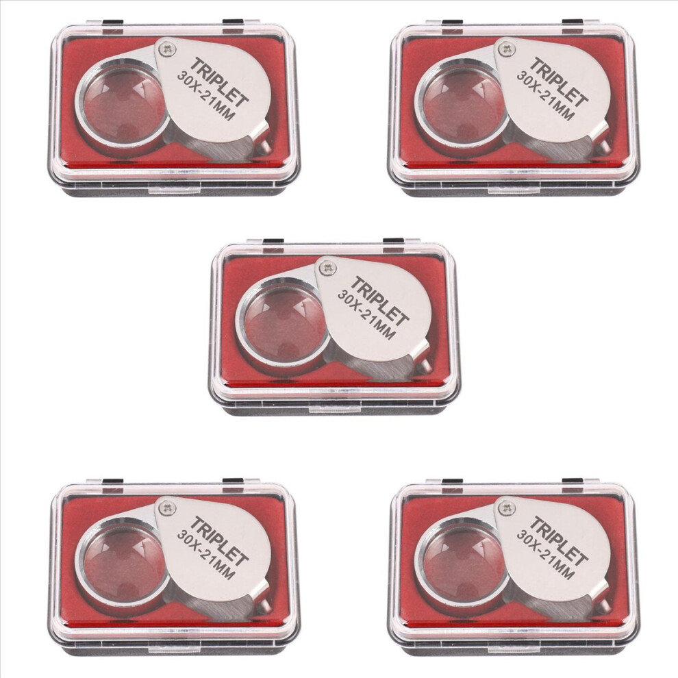 Umã¦Rket Gold Portable 30X Power 21Mm Jewelers Magnifier Eye Loupe Glass