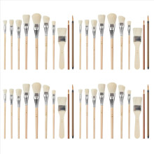 Mop Brush for Acrylic Painting,10 PCS Glaze Brushes for Pottery