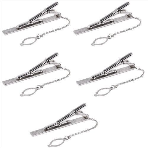 Herre slipsenåle i rustfrit stål, 6 cm, standard, med nåle