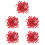 500 Pcs Push Round Ball Head Map Tacks With Stainless Point Red 6