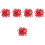 500 Pcs Push Round Ball Head Map Tacks With Stainless Point Red 4