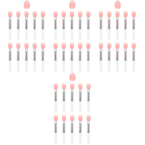 4 Sets Silicone Mini Portable Lip Brush Makeup Applicator Sticks 2