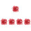 500 Pcs Push Round Ball Head Map Tacks With Stainless Point Red 5