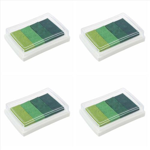 Inkpad Craft Multi Gradient Green 4 x Χρώματα Σφραγίδα Μελανιού με βάση το λάδι