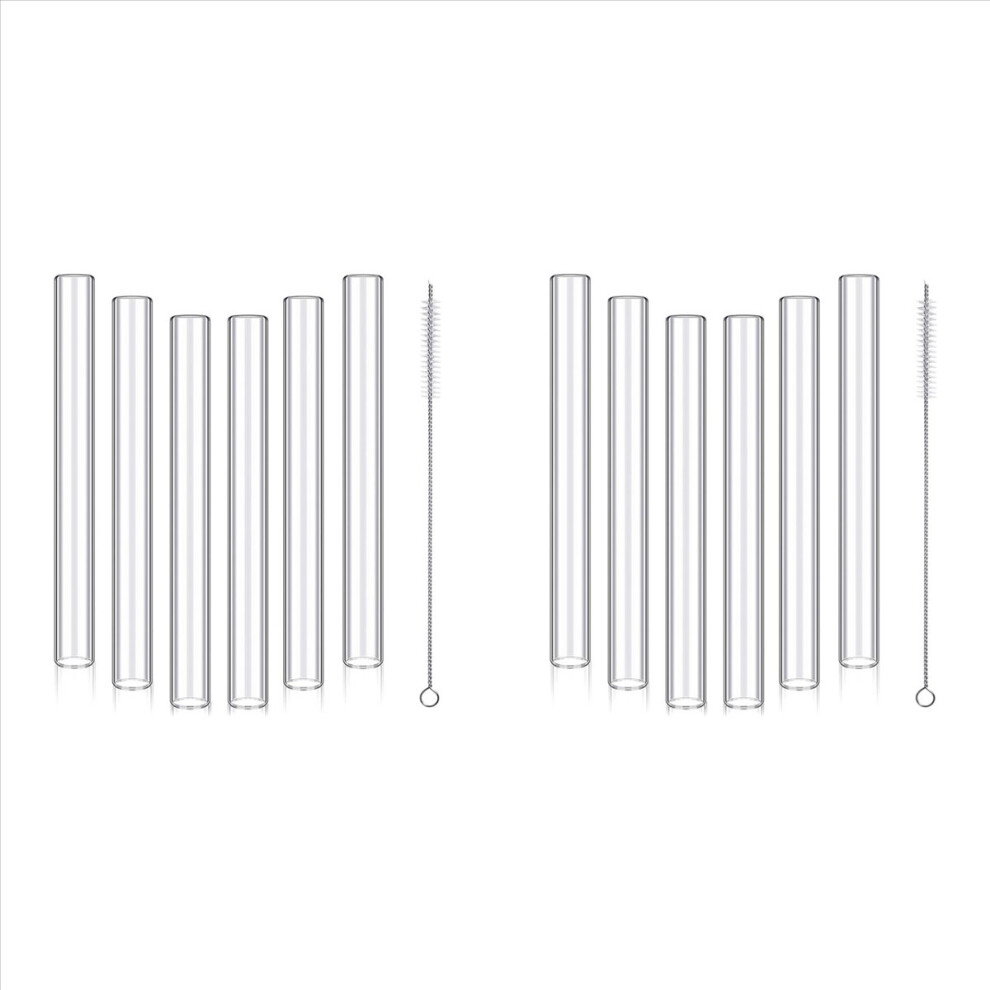 6 Pcs 4Inch Clear Borosilicate Glass Tube 12Mm Od 8Mm Id 2Mm Thick 4853702884203