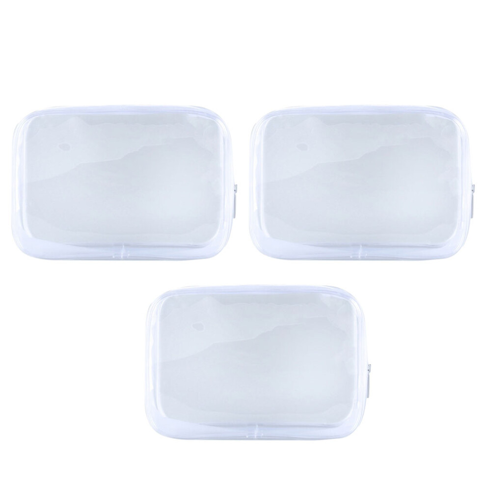 Aboofan 6 Pcs Transparent Pvc 3D Zipper Waterproof Travel Wash Makeup Bag